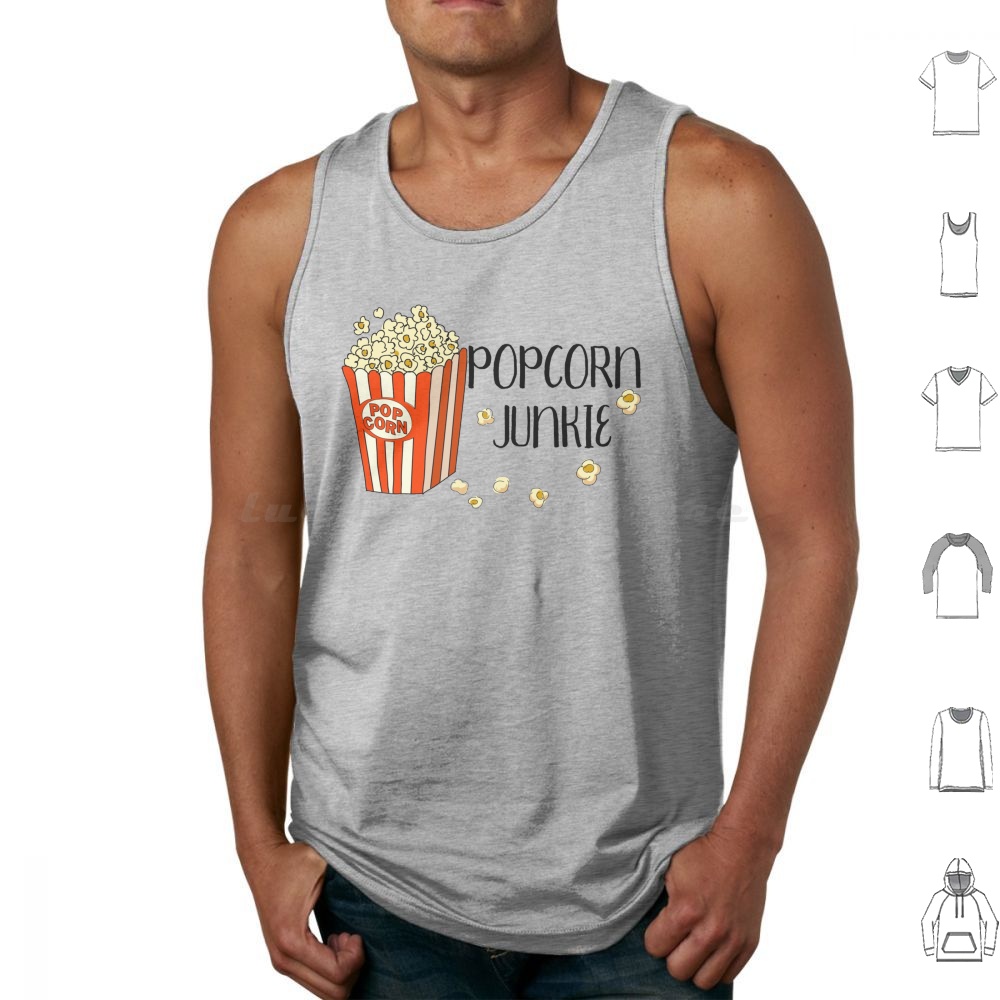 Food Lovers Snacks - Grappige Popcorn Junkie Tanktops Vest Mouwloos