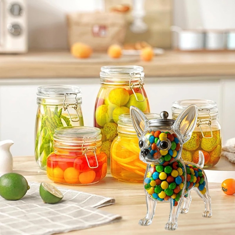 Food Lovers Snacks - Schattige hondenvormige opbergpot voor snacks, luchtdichte