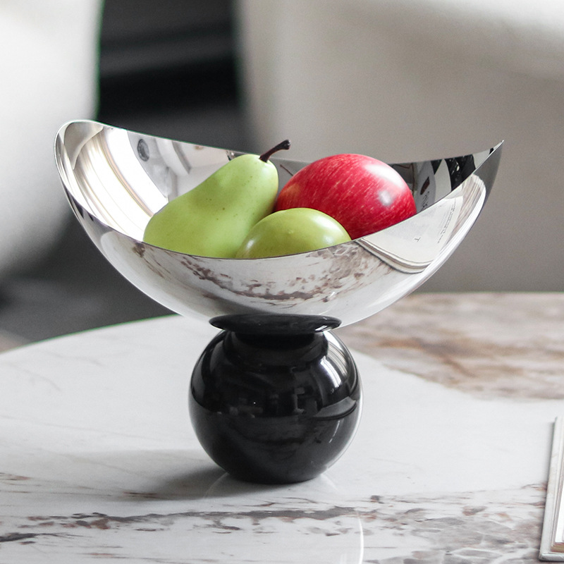 Food Platter Snacks - Zilveren geometrische lade kristal kraal basis