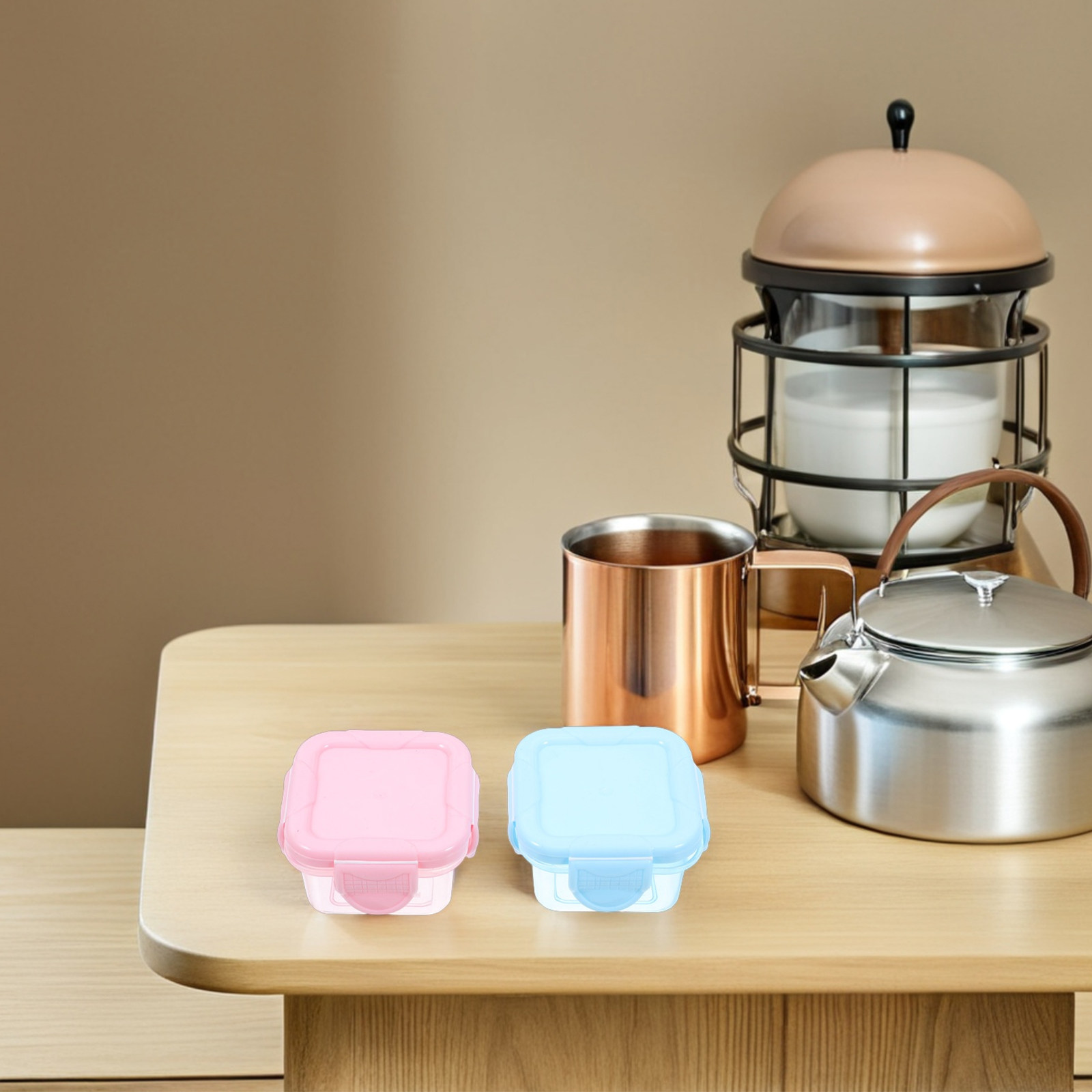 Food And Snacks For Picnic - 4-delige draagbare snackcontainers met deksels, herbruikbare