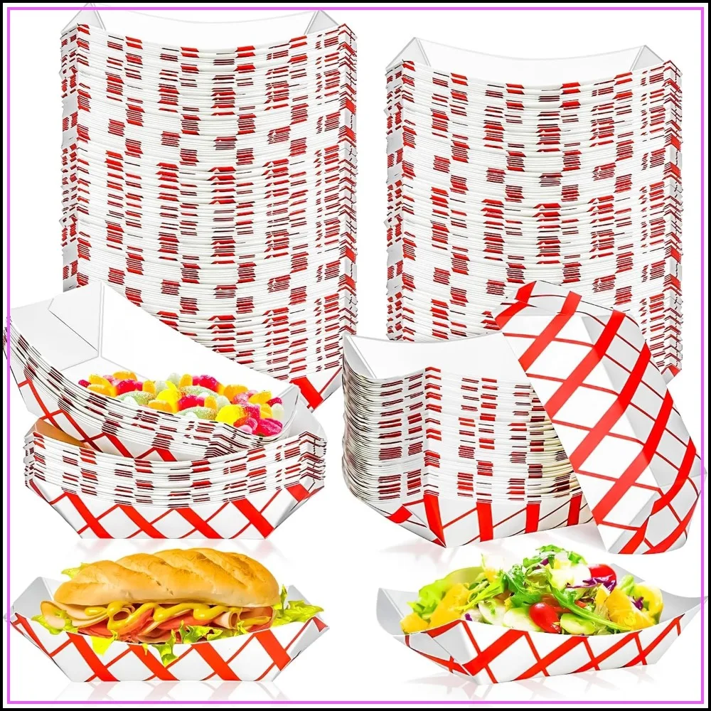 Food Packed Snacks - 100 stuks 2lb Kraft papieren voedselbakjes,