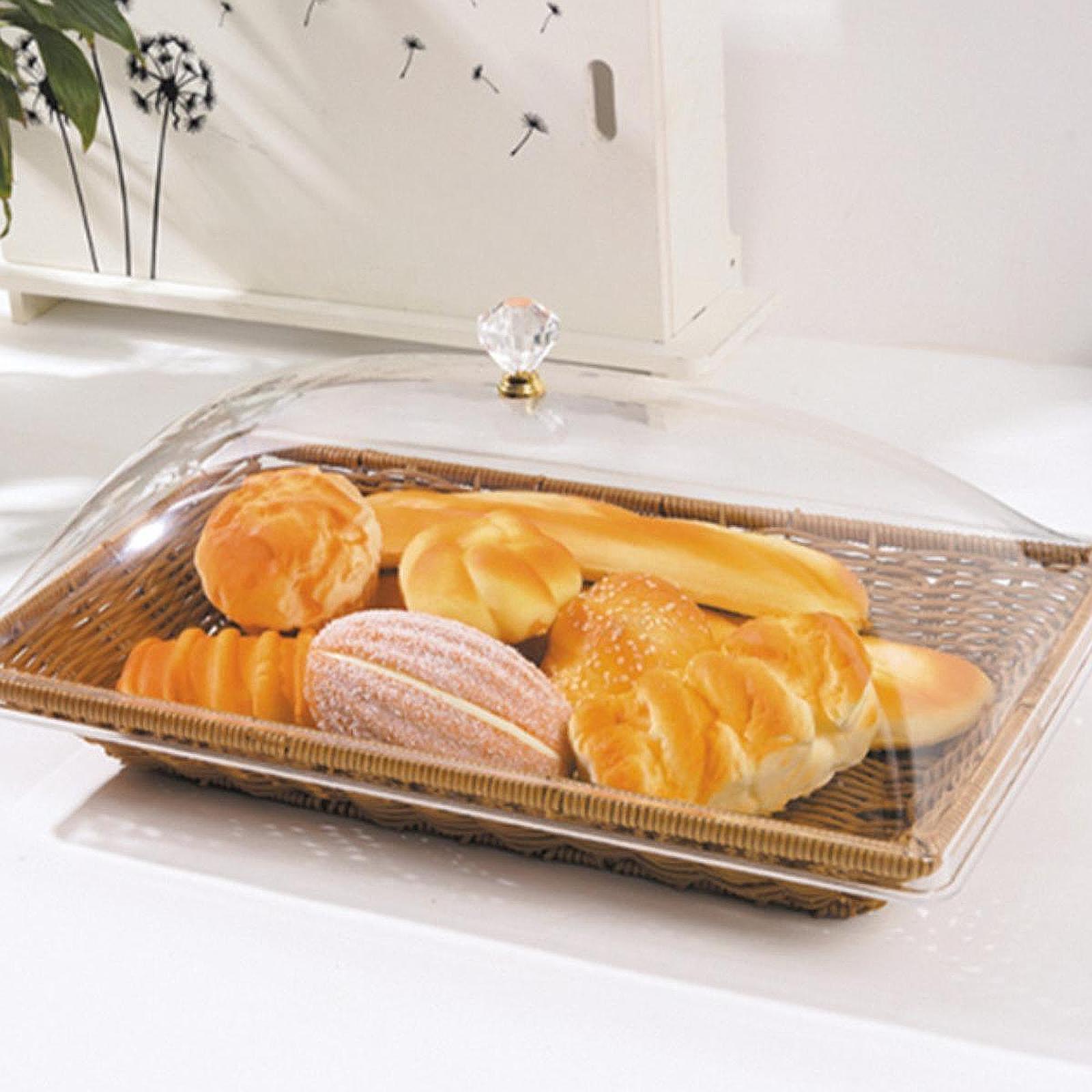 Food And Snacks For Picnic - Imitatie rotan geweven broodmand met acryl